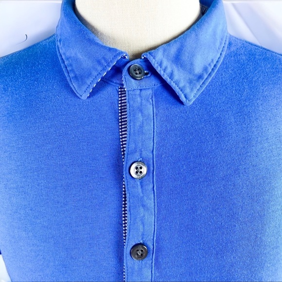Banana Republic Blue Jersey Polo Shirt Size XXL - Picture 3 of 4